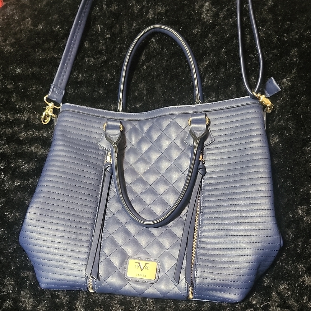 Versace Navy Tote Purse